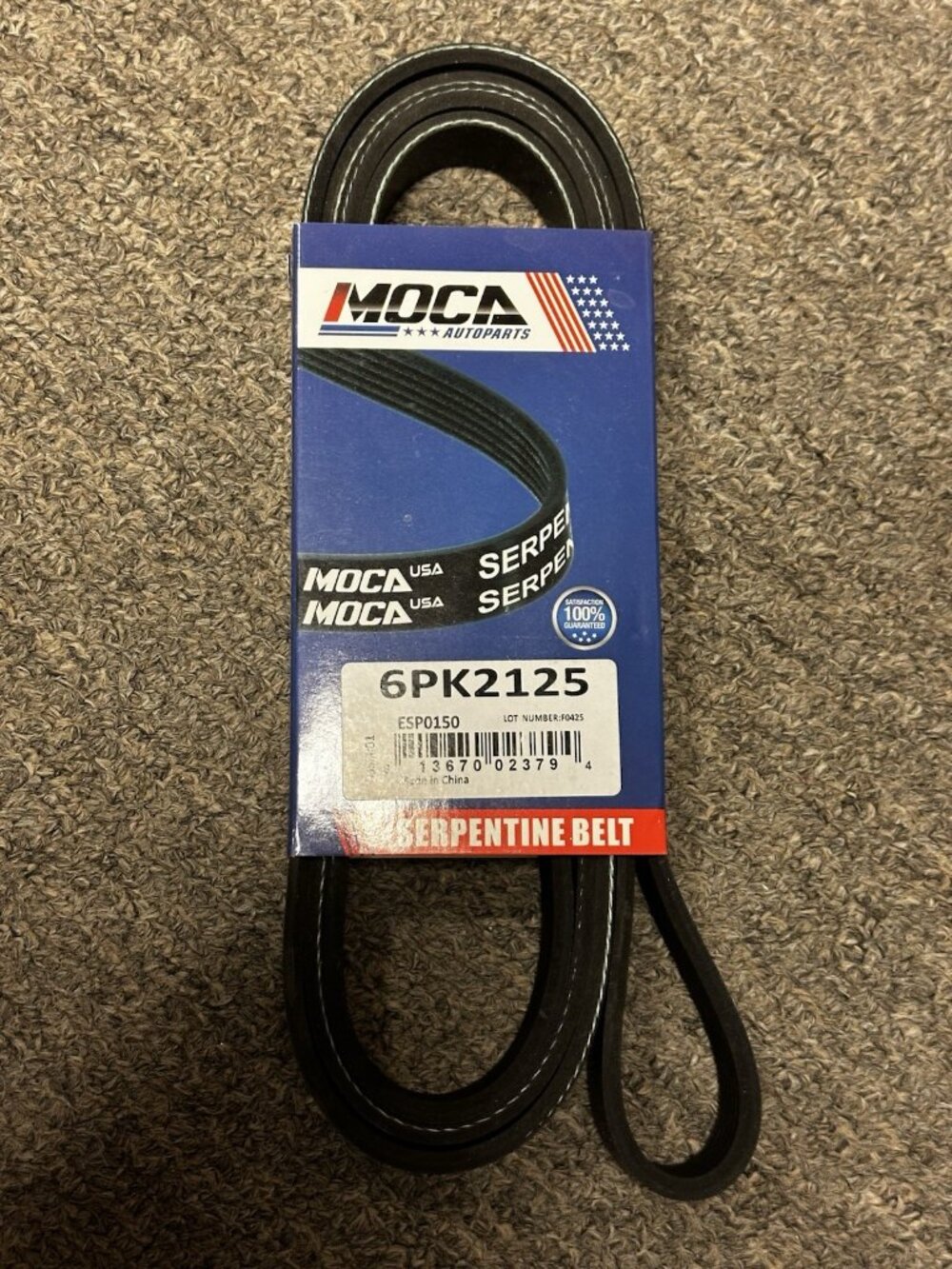 MOCA serpentine Belt 6PK2125